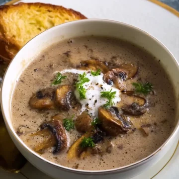 Rich and Velvety Cremini Mushroom Soup