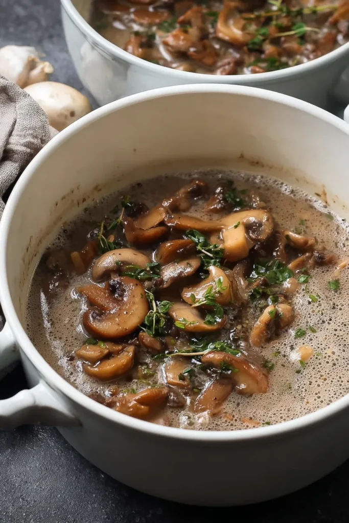 rich velvety mushroom soup