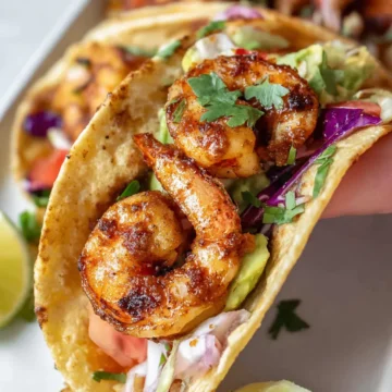 Grilled Shrimp Tacos with Mango Slaw