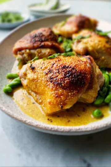 Honey Mustard Slow Cooker Chicken Thighs