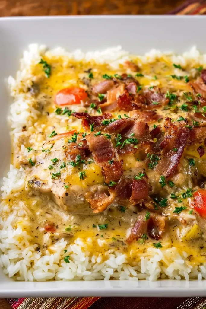 creamy smothered chicken and rice
