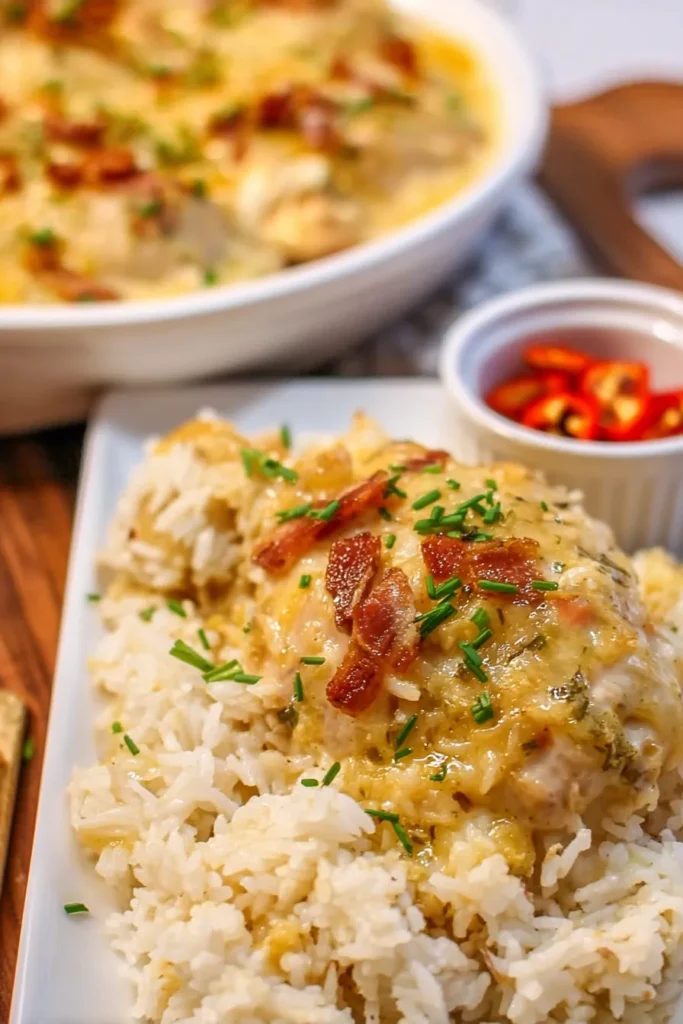 creamy smothered chicken and rice