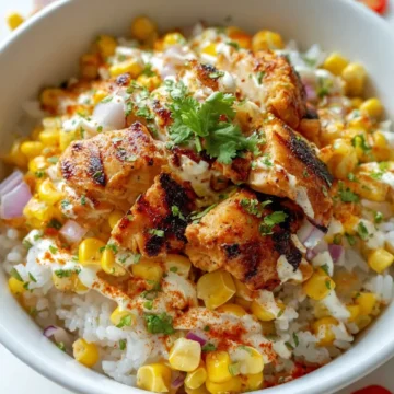 30-Minute Street Corn Chicken Rice Bowl