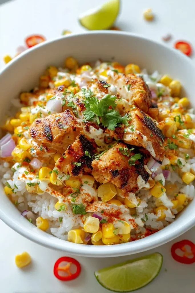 street corn chicken bowl