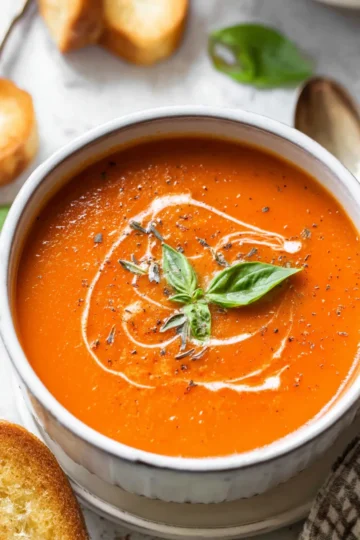 The Ultimate Comforting Tomato Basil Soup