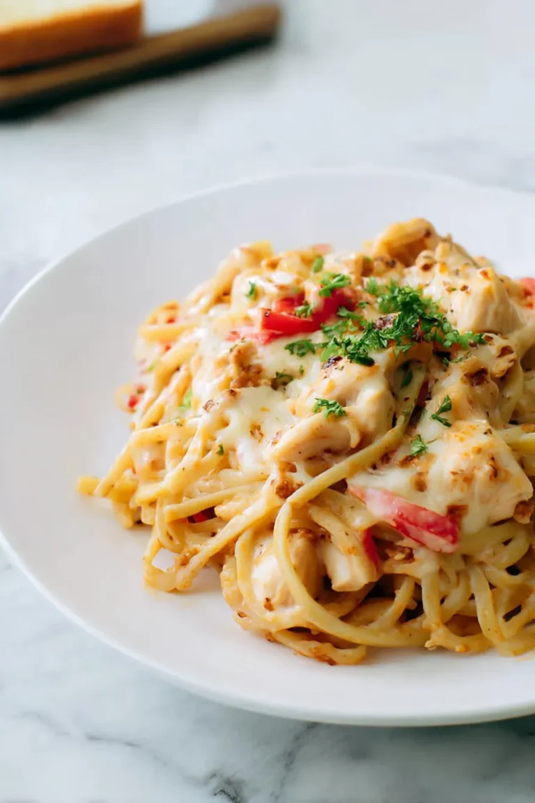 Creamy Baked Chicken Spaghetti