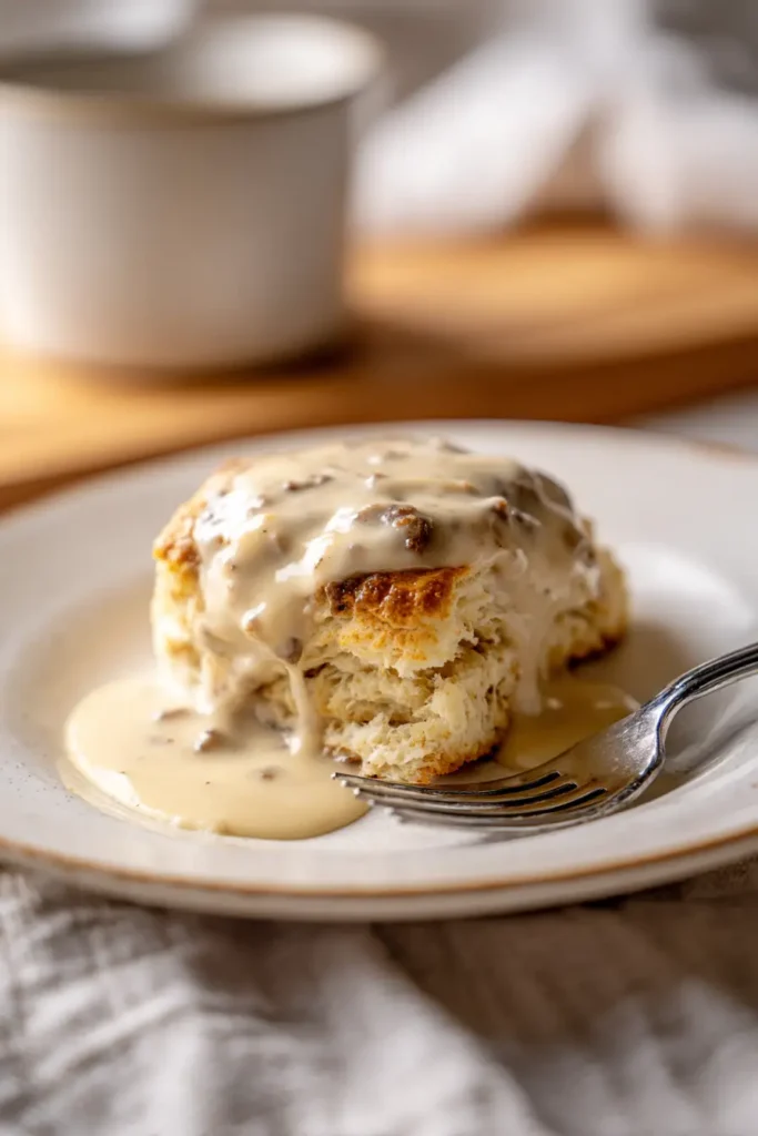 Sausage Gravy Butter Swim Biscuits