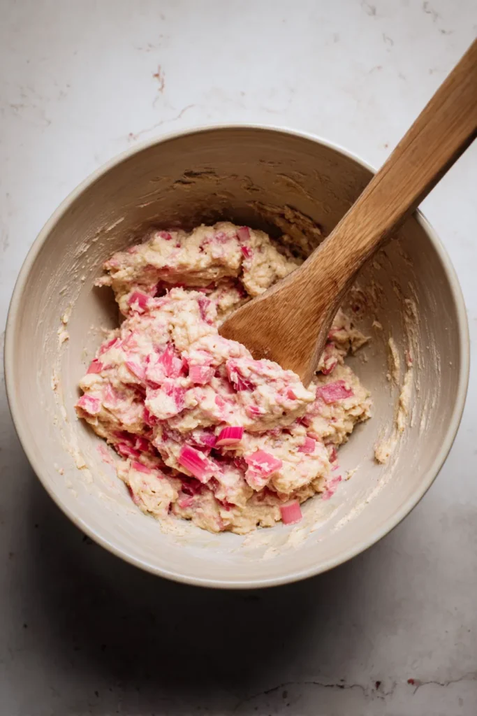 rhubarb muffins with streusel