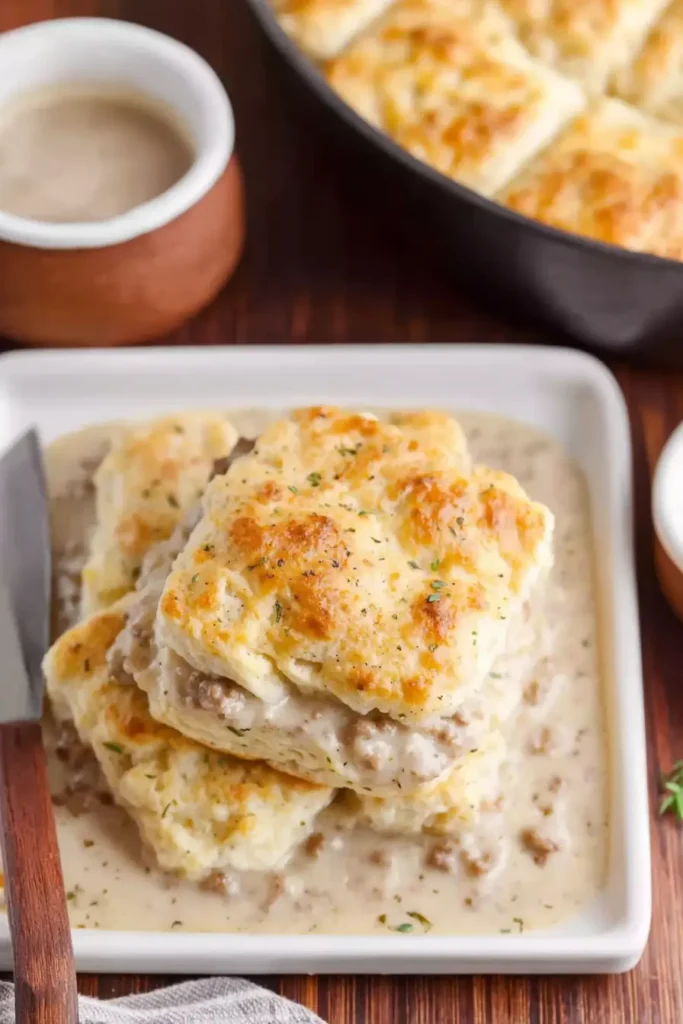 Sausage Gravy Butter Swim Biscuits