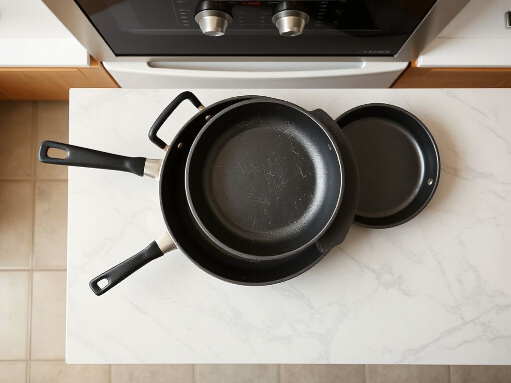 scratched nonstick pans safe - step by step