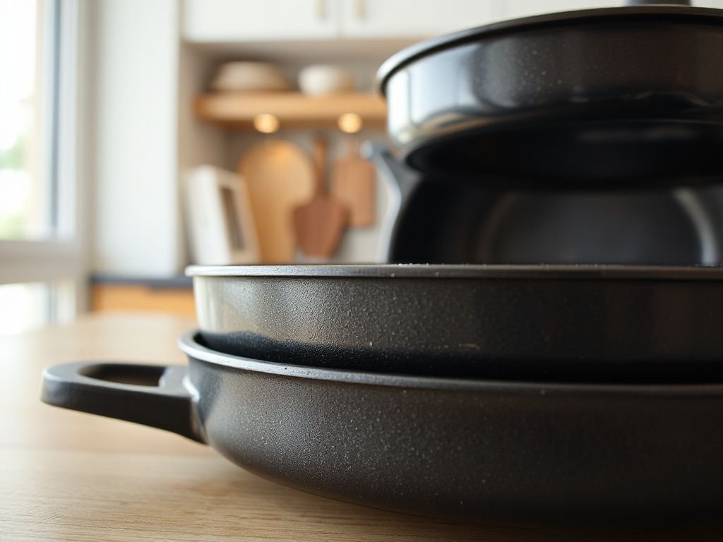 scratched nonstick pans safe - detailed view