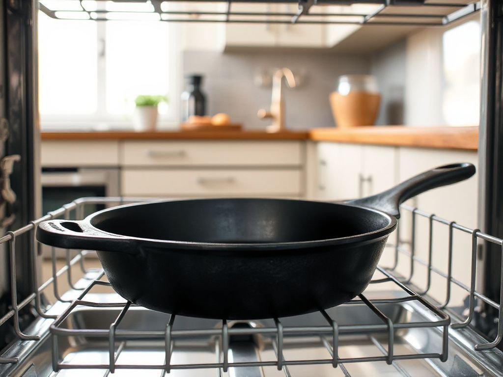 can cast iron go in the dishwasher
