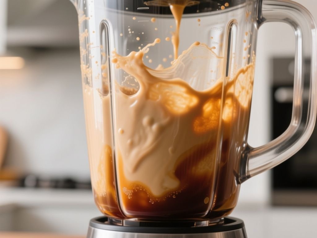 you blend hot liquid in  blender - step by step