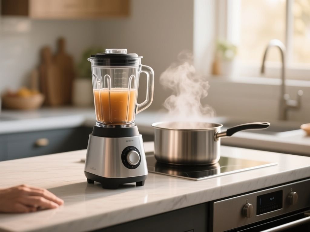 can you blend hot liquid in a blender safely
