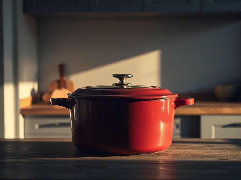 clean  enameled dutch oven - step by step