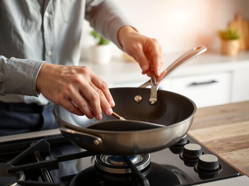 clean  bottom of  pan - detailed view