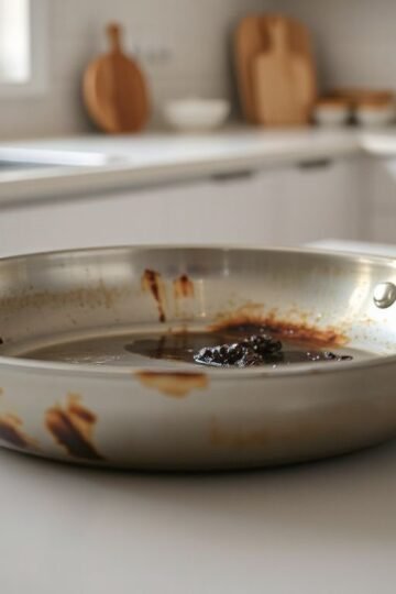 how to remove burnt food from a pan