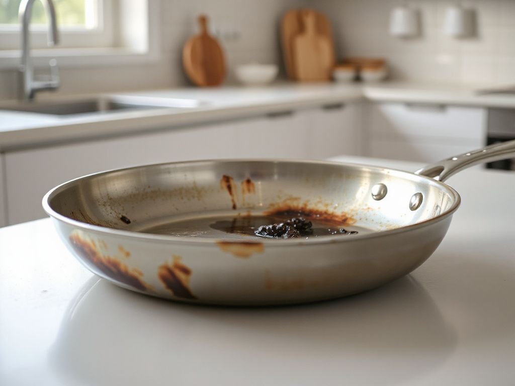 how to remove burnt food from a pan