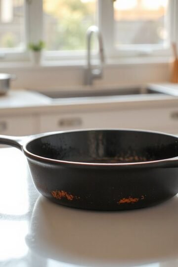 how to remove rust from cast iron