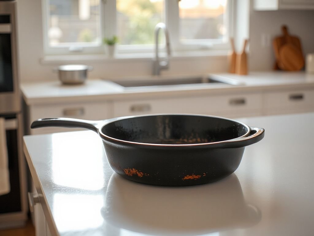 how to remove rust from cast iron