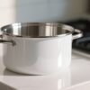 how to remove stains from an enamel pot