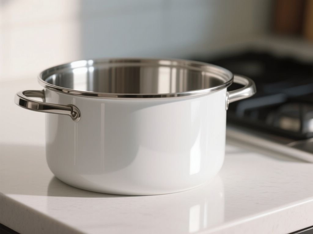 how to remove stains from an enamel pot
