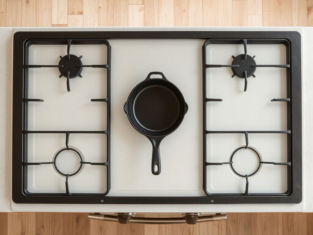 cast iron safe for glass top stoves - detailed view
