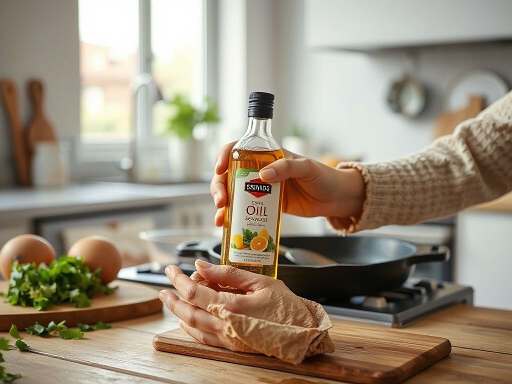 oil   for seasoning cast iron - step by step