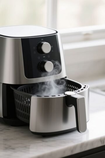 why does my air fryer smell like plastic burn-off cycle