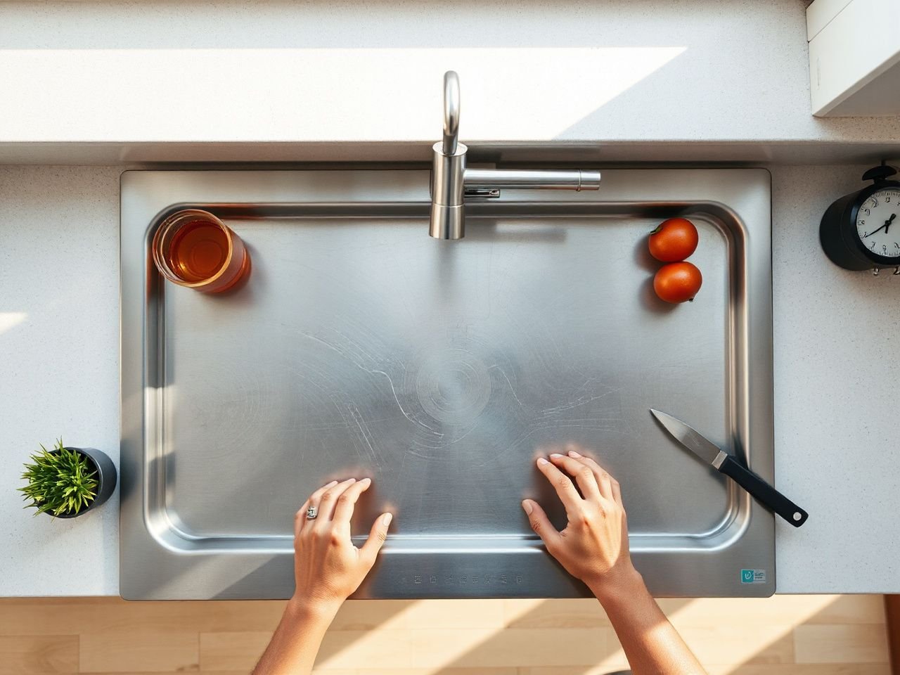 way clean stainless steel - step by step