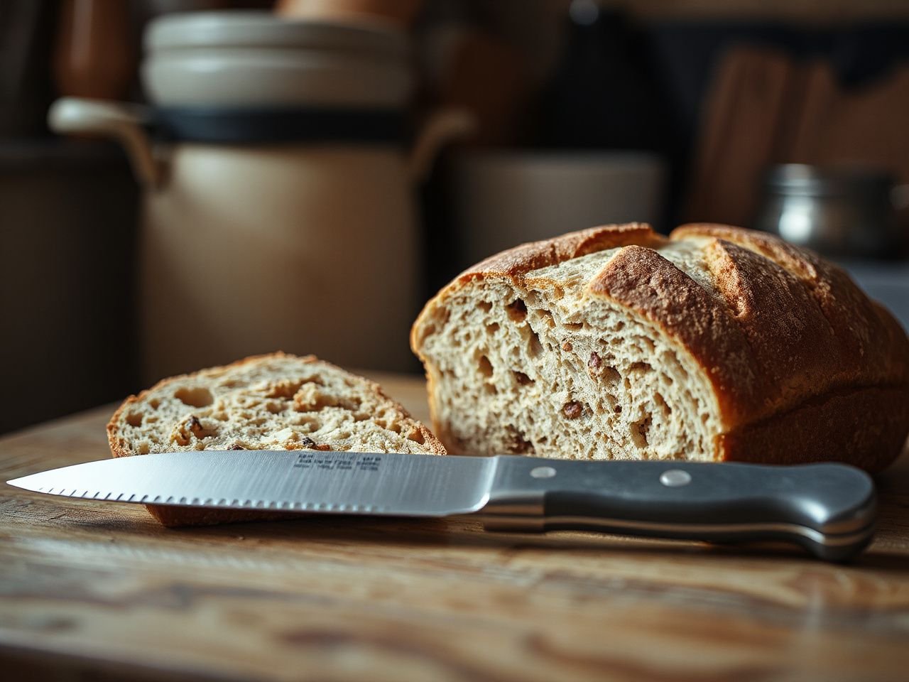 bread knife buying guide showing serrated blade and handle