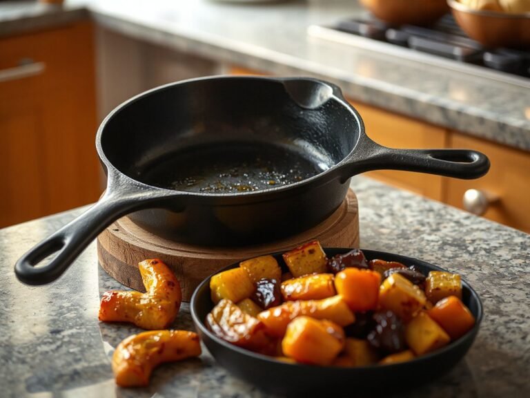 cast iron skillet used for oven cooking