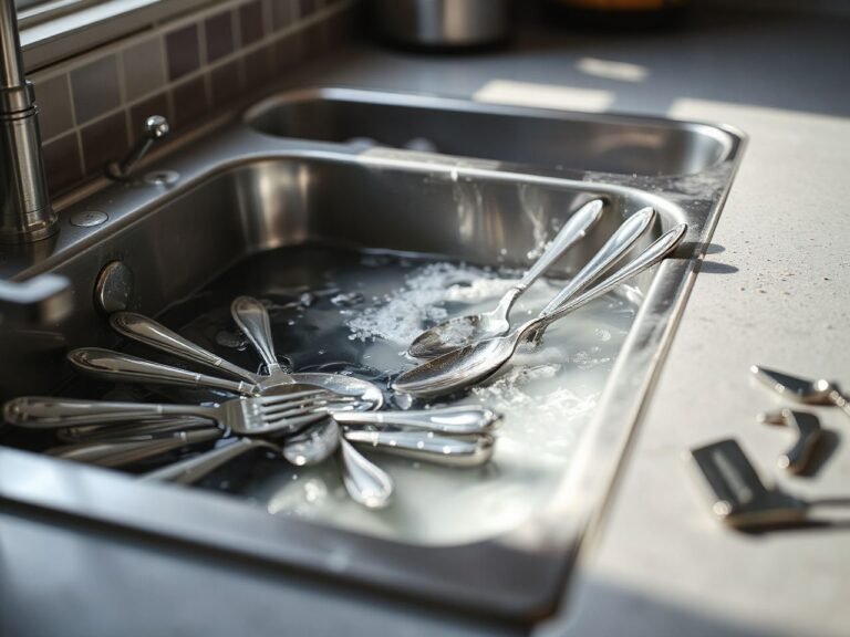 cleaning silverware