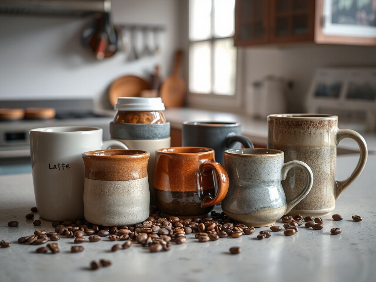 coffee mug guide showing rim and handle details