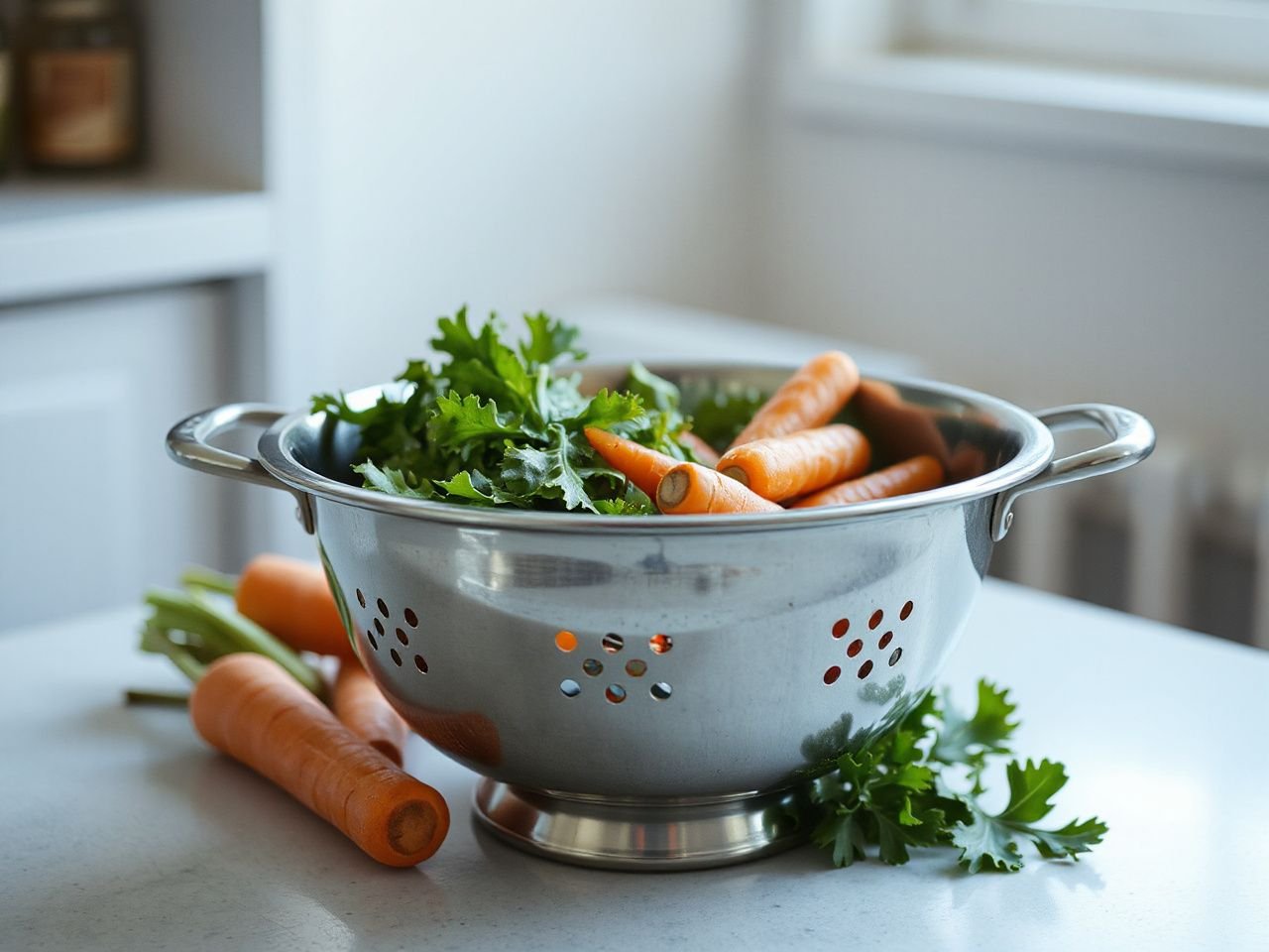 colander buying guide showing hole pattern and footed base