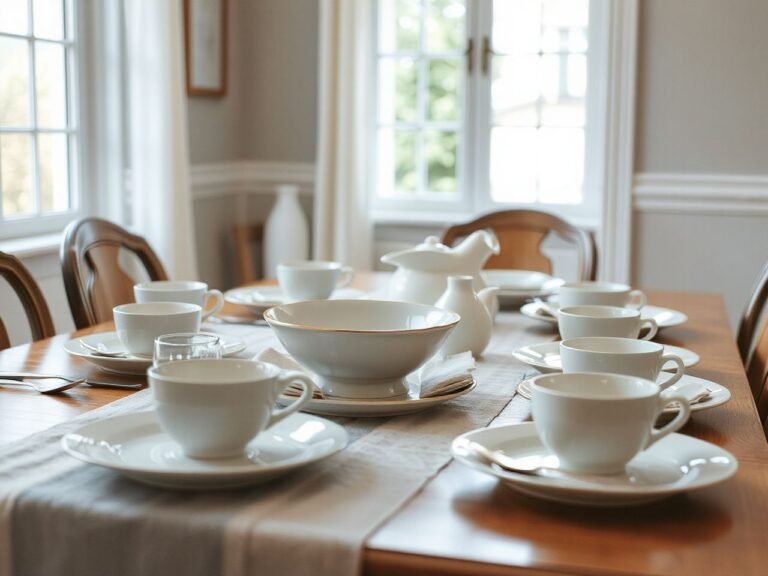 dinnerware set buying guide showing plate rims and bowl shapes
