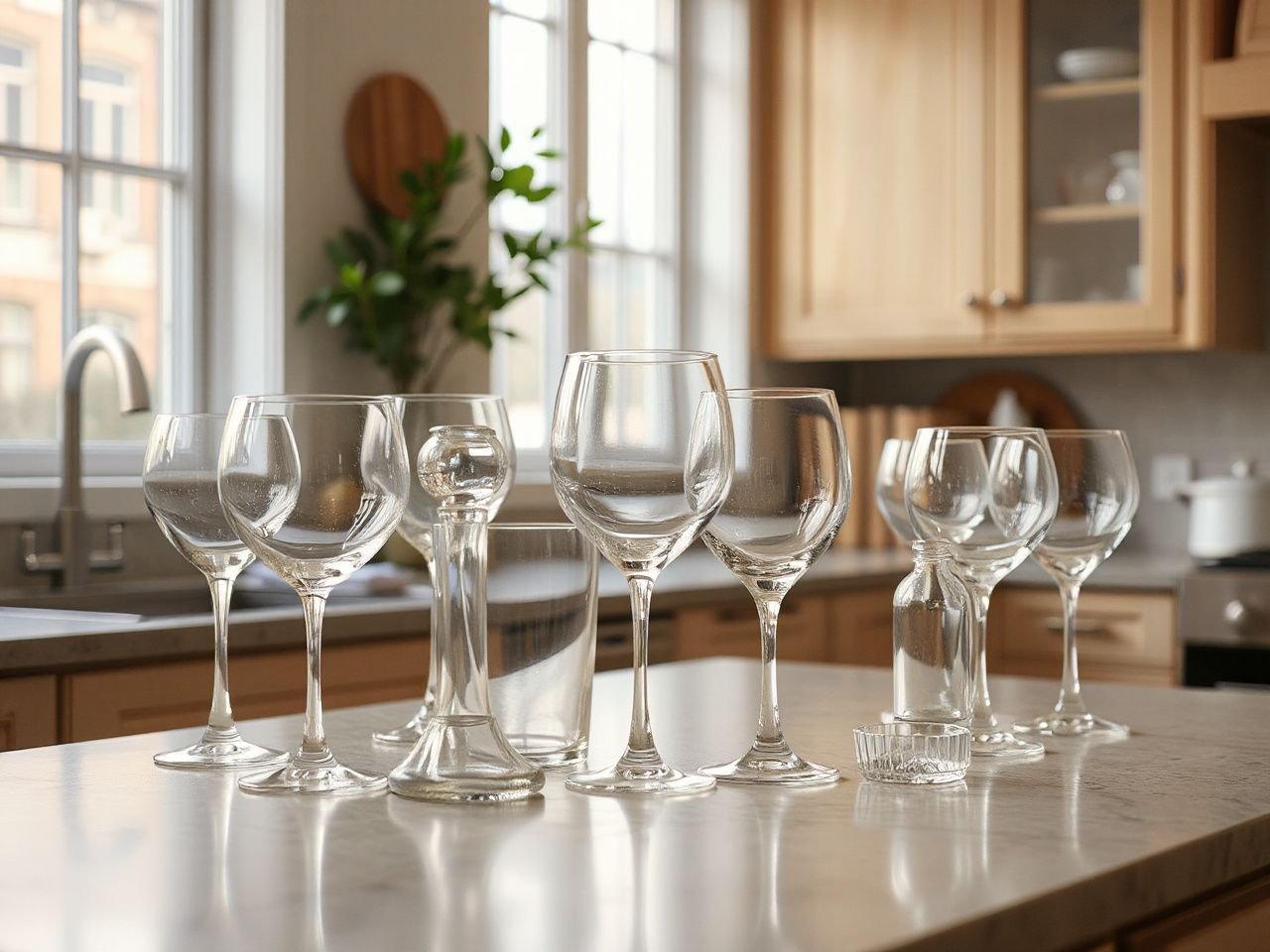 glassware types - detailed view