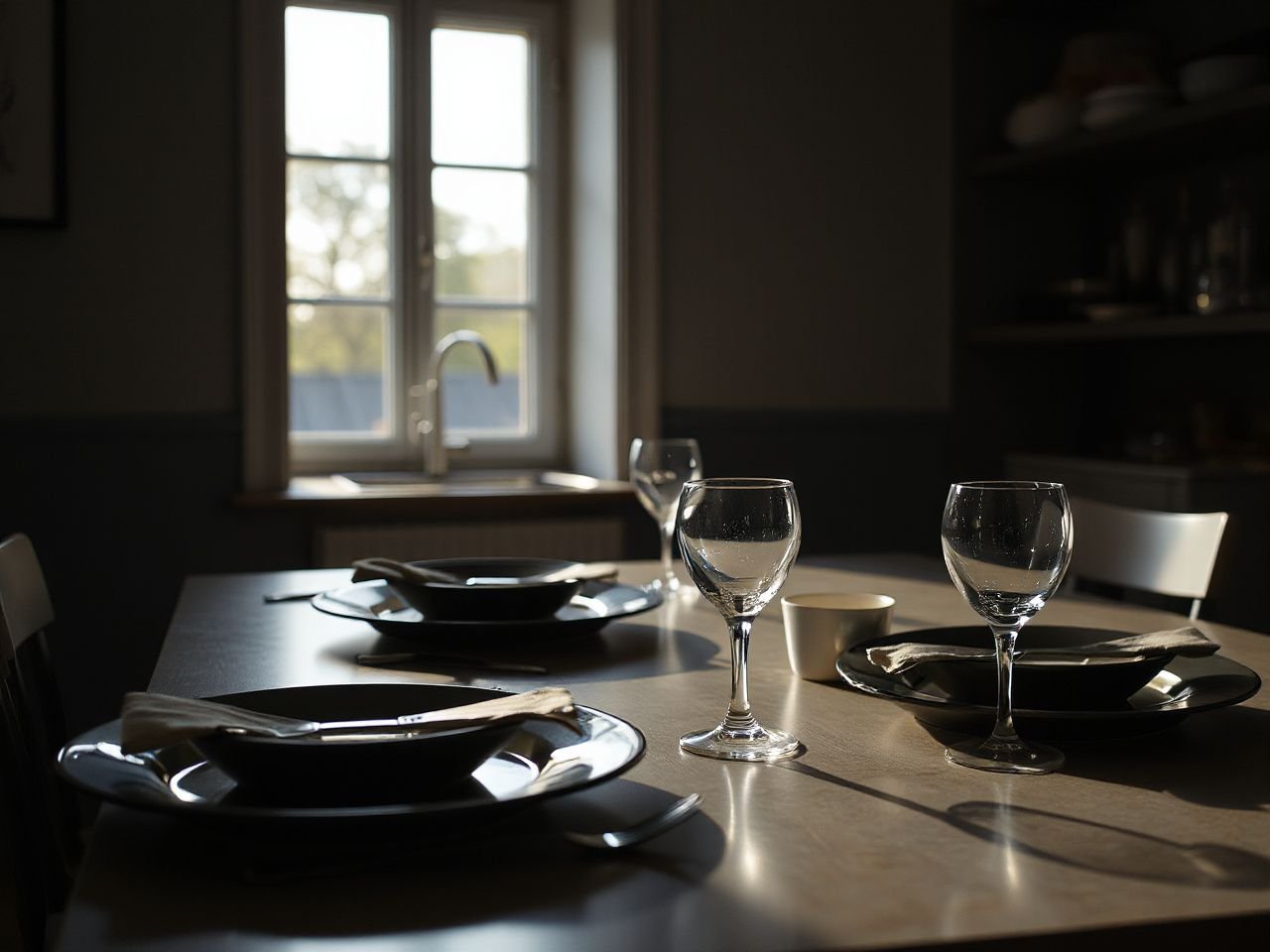 place settings for dinner - step by step