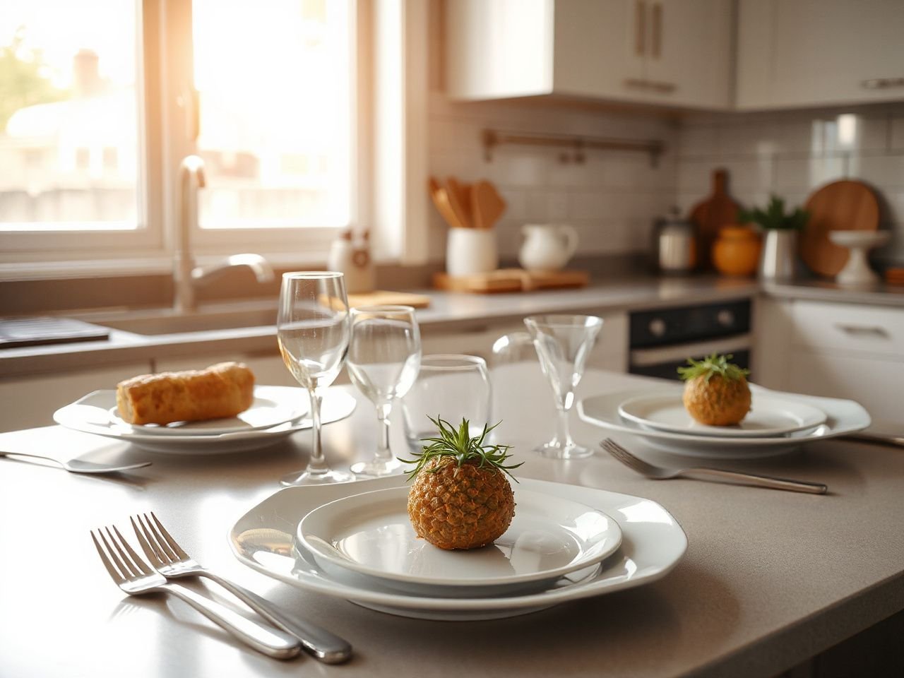 place settings for dinner - detailed view