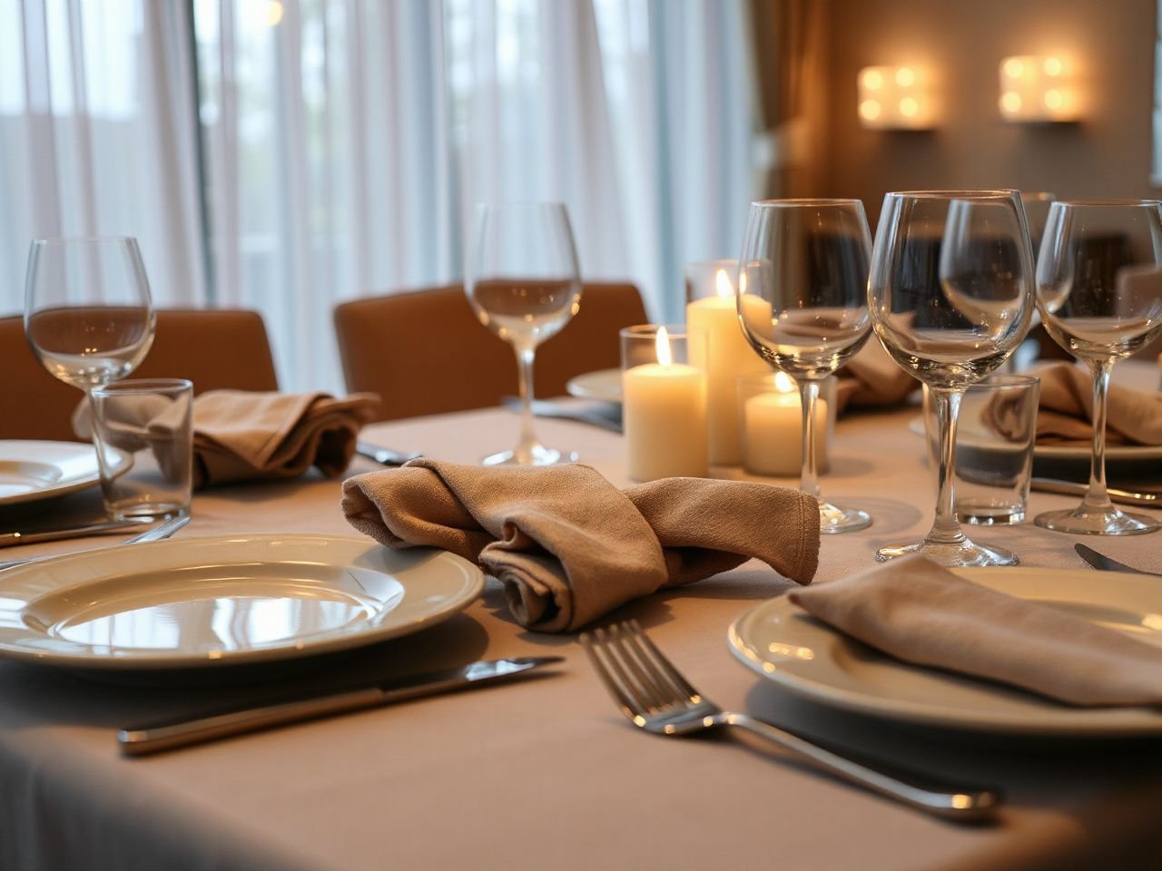 place settings for dinner