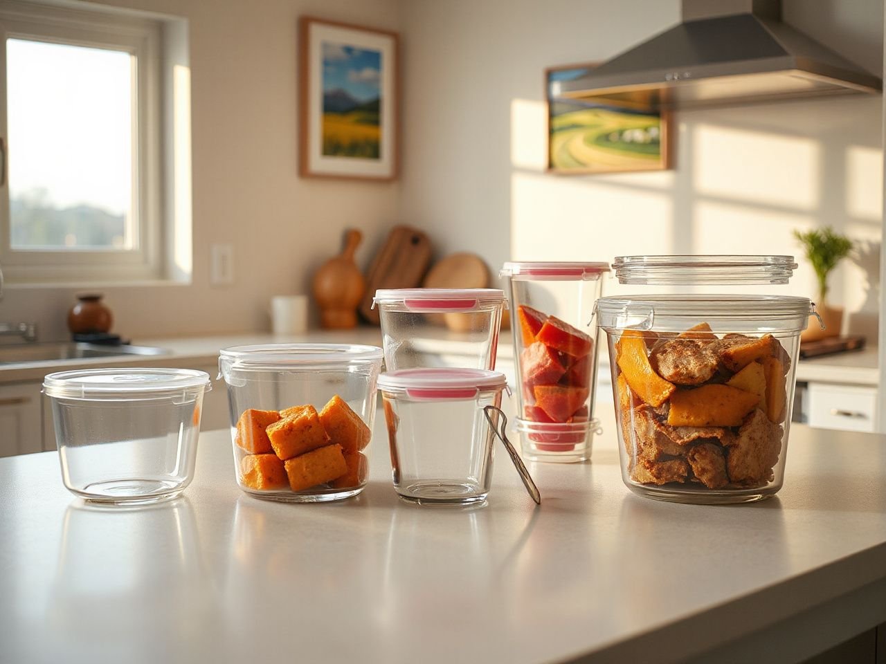 food containers sizes - step by step