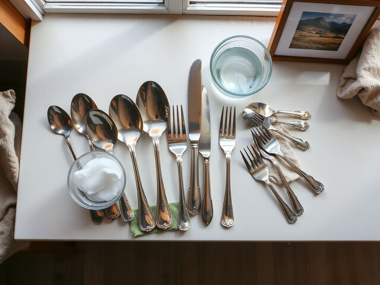 clean silverware easily - step by step