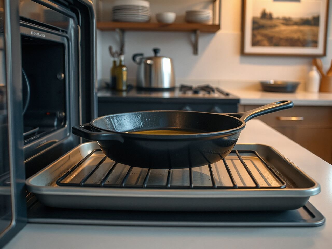 season  cast iron skillet - step by step