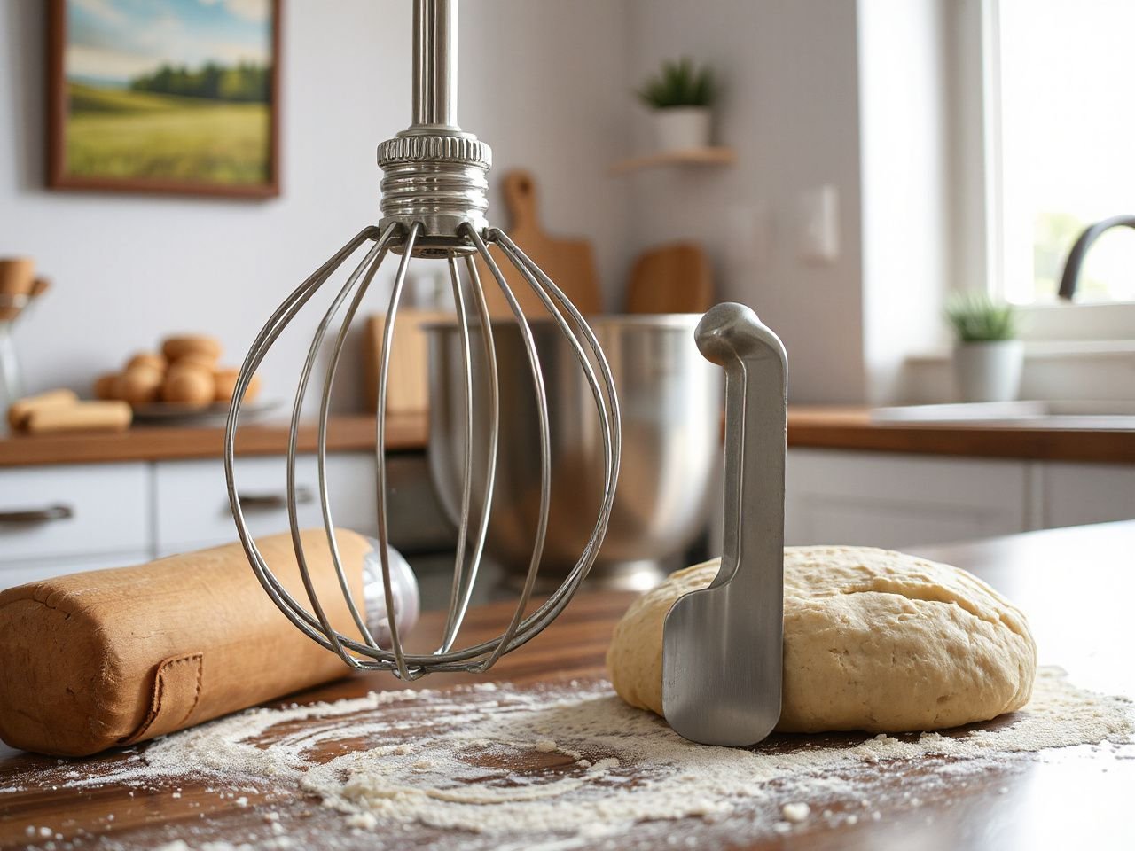 stand mixer dough hook vs paddle for bread - step by step